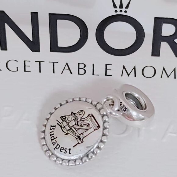 Pandora Budapest Dangle Charm Hungary Travel Széchenyi Chain Bridge Pendant S925 - Picture 1 of 6